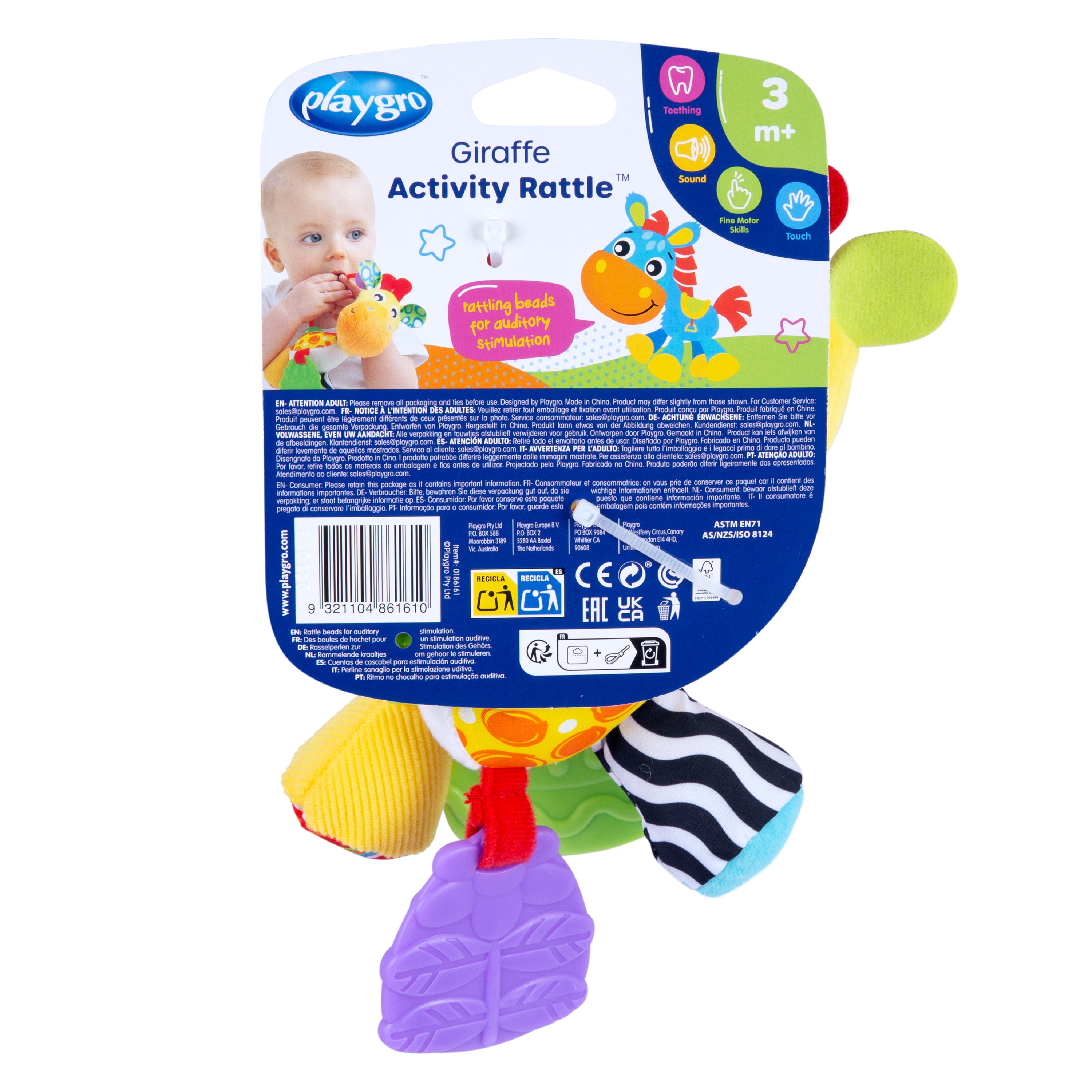 Playgro Giraffe Activity Rattle