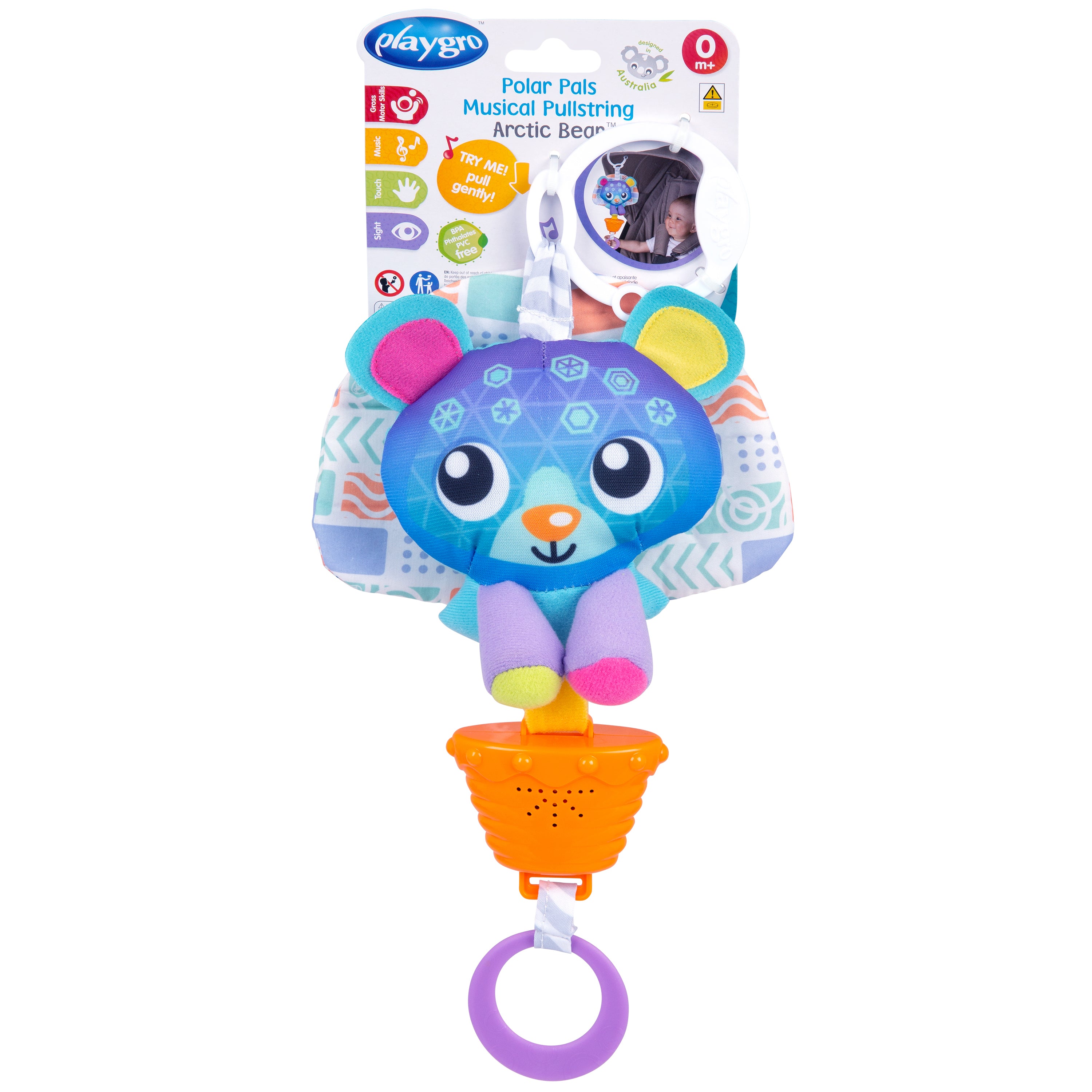 Playgro Polar Pals Musical Pullstring Bear