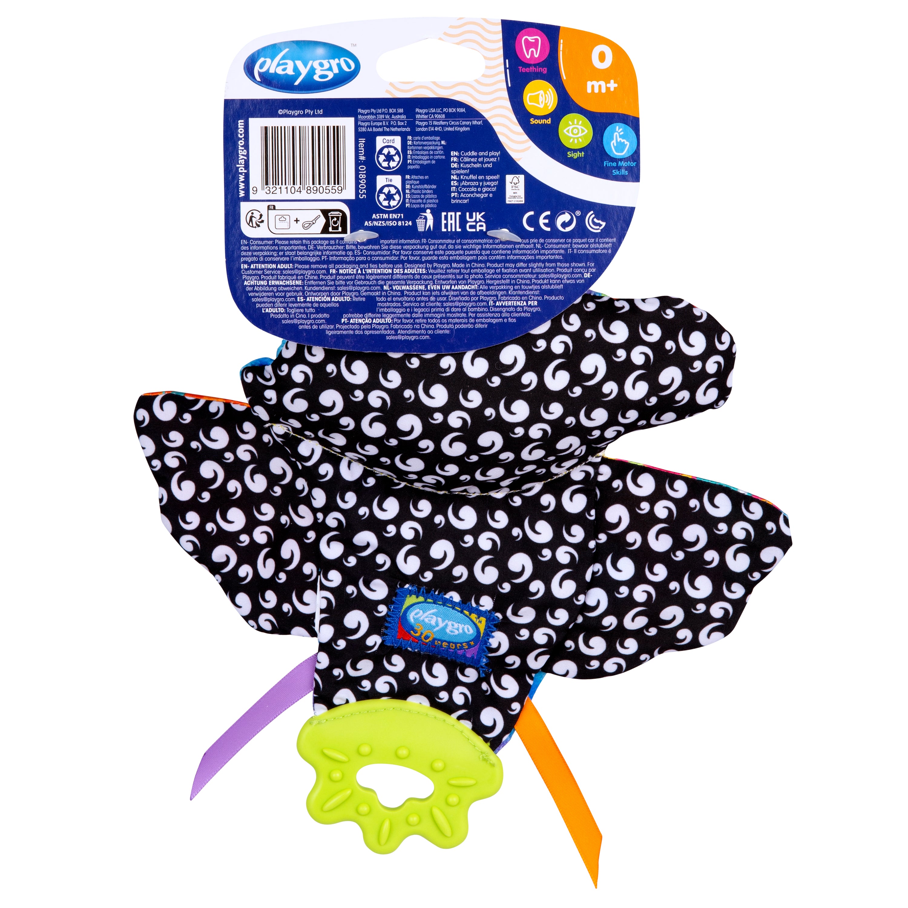 Playgro Crinkle Blankie Tamika Toucan