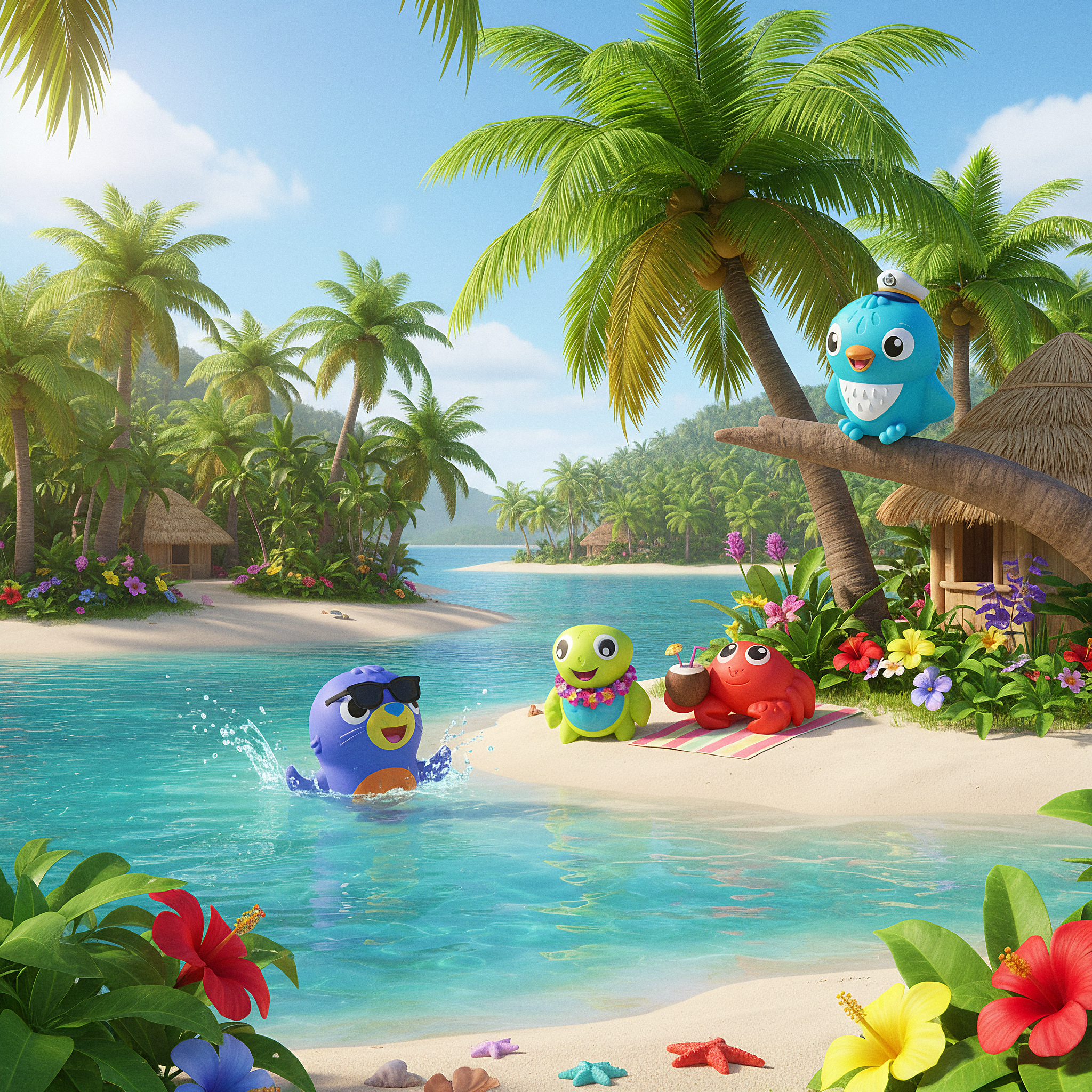 Playgro Mini Marine Squirtees (10 Pack)