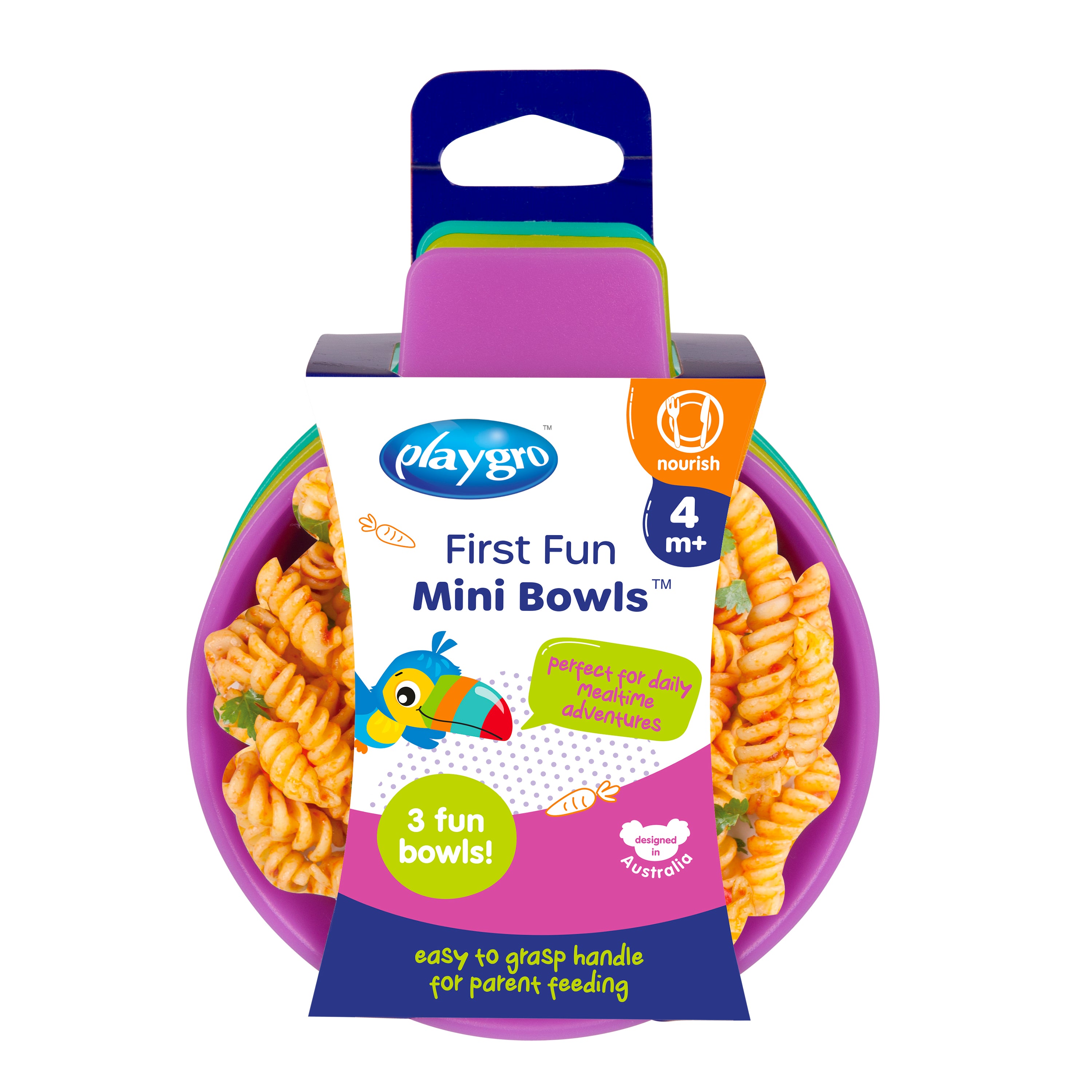 First Fun Bowls 3 Pack - Peacock
