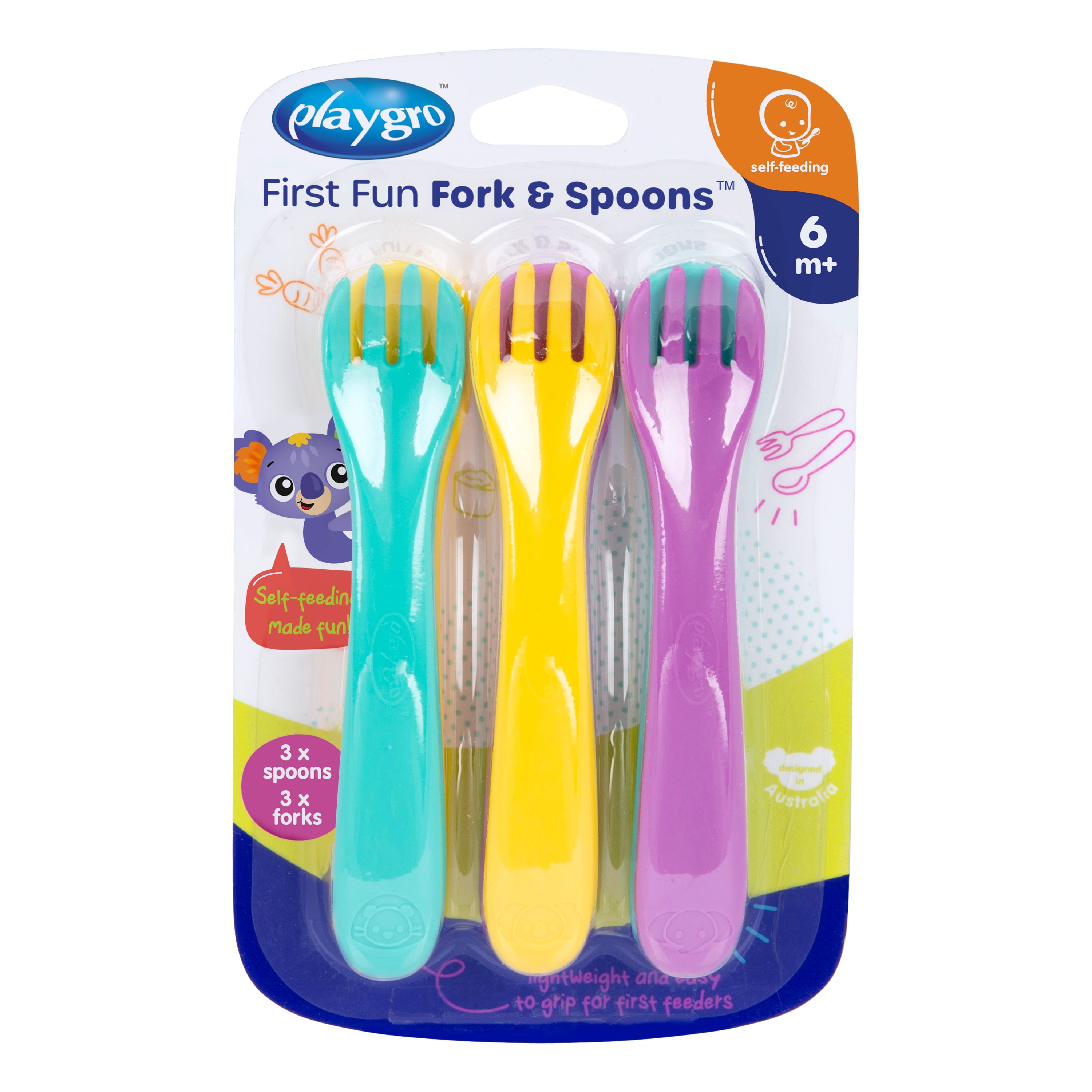 First Fun Fork & Spoons - 6 Pack