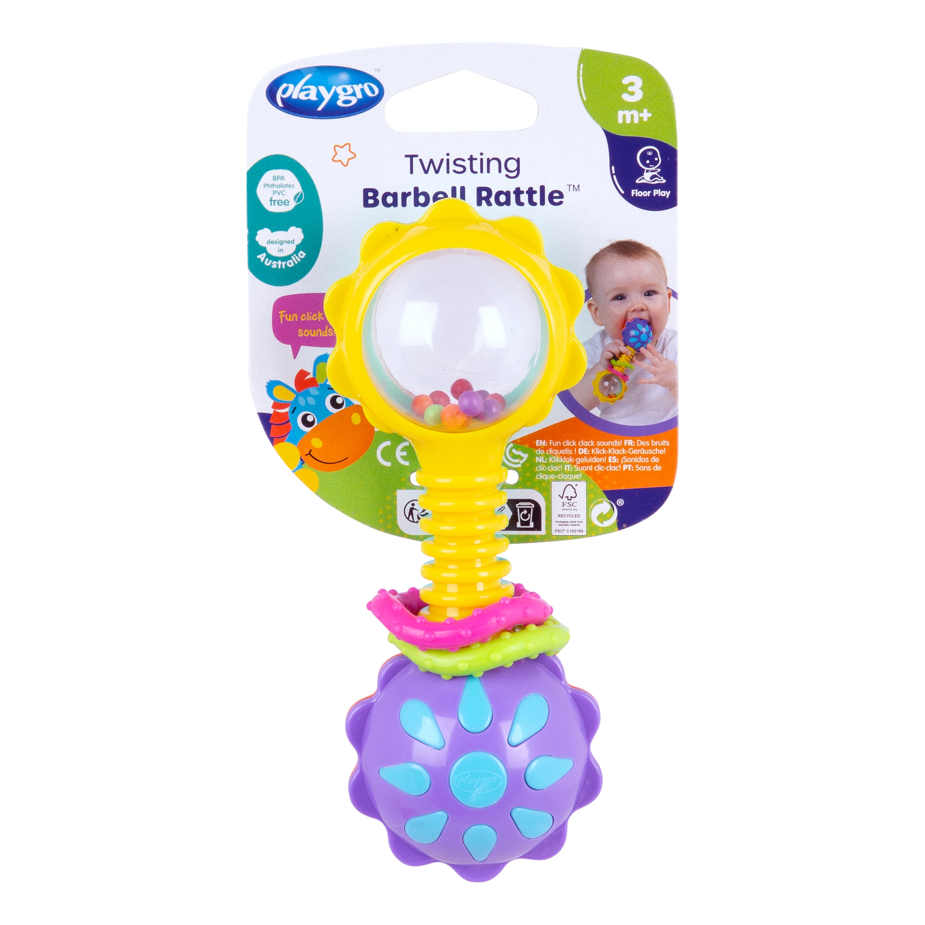 Playgro Twisting Barbell Rattle