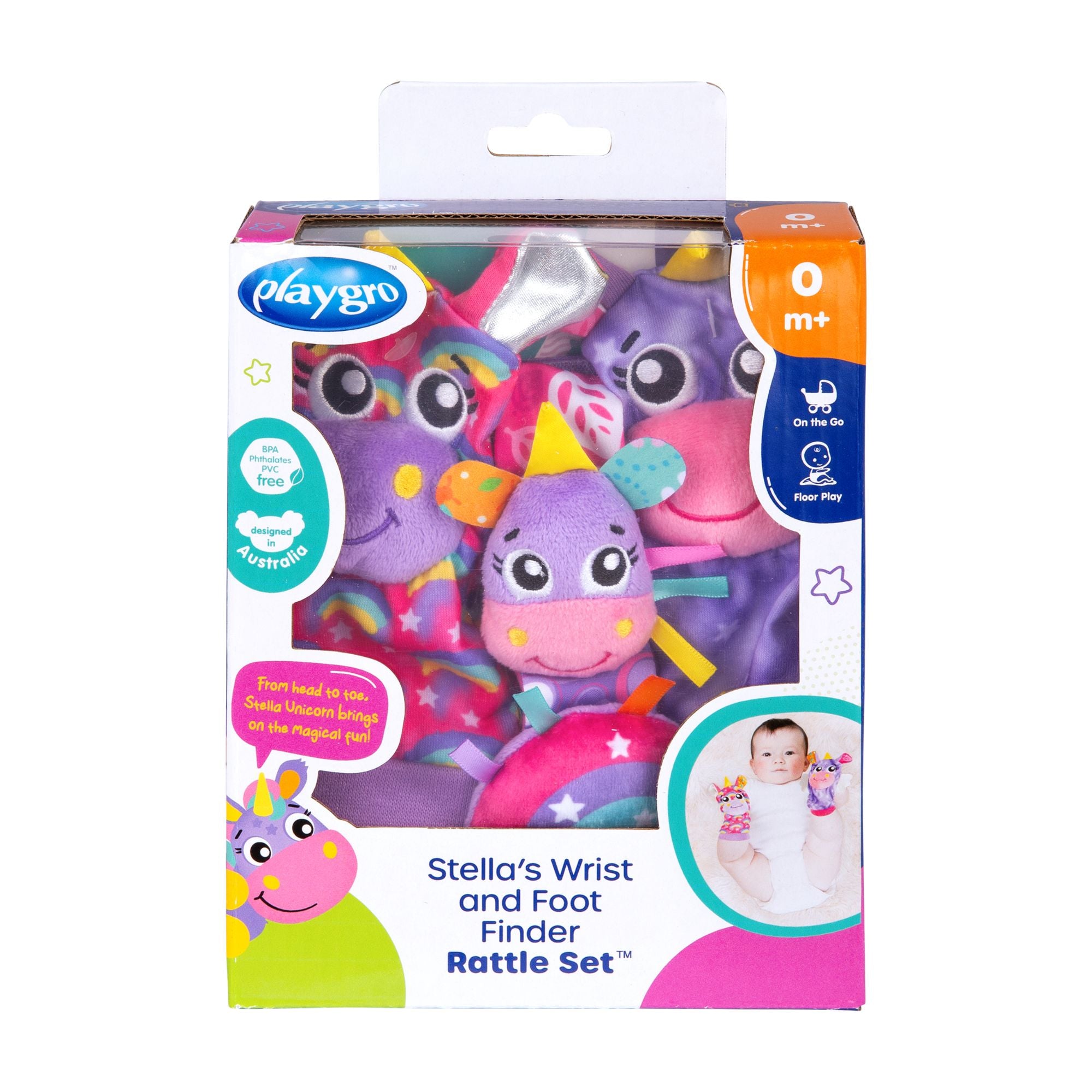 Stella's Wrist and Foot Finder Rattle Set