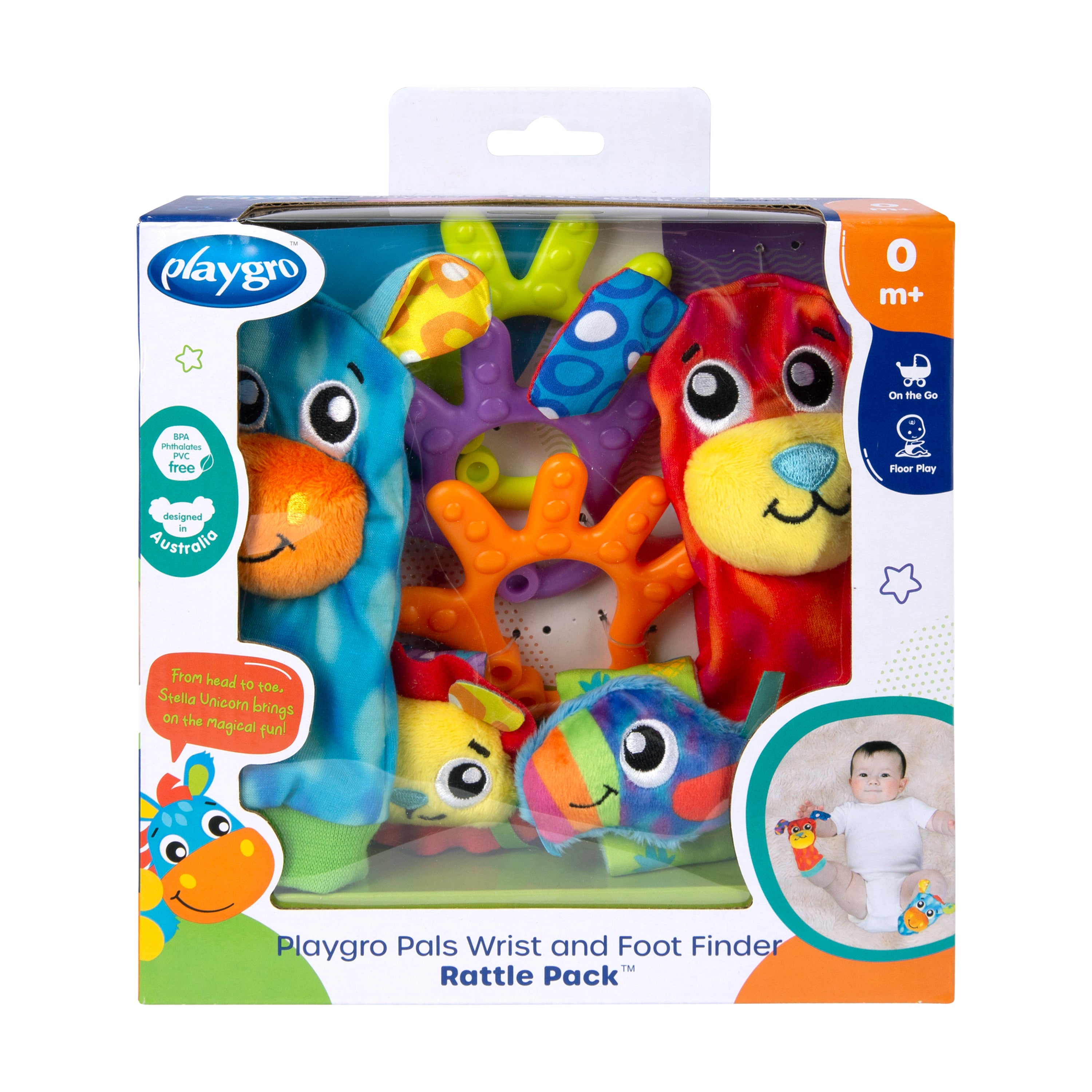 Playgro Pals Wrist and Foot Finder Rattle Pack