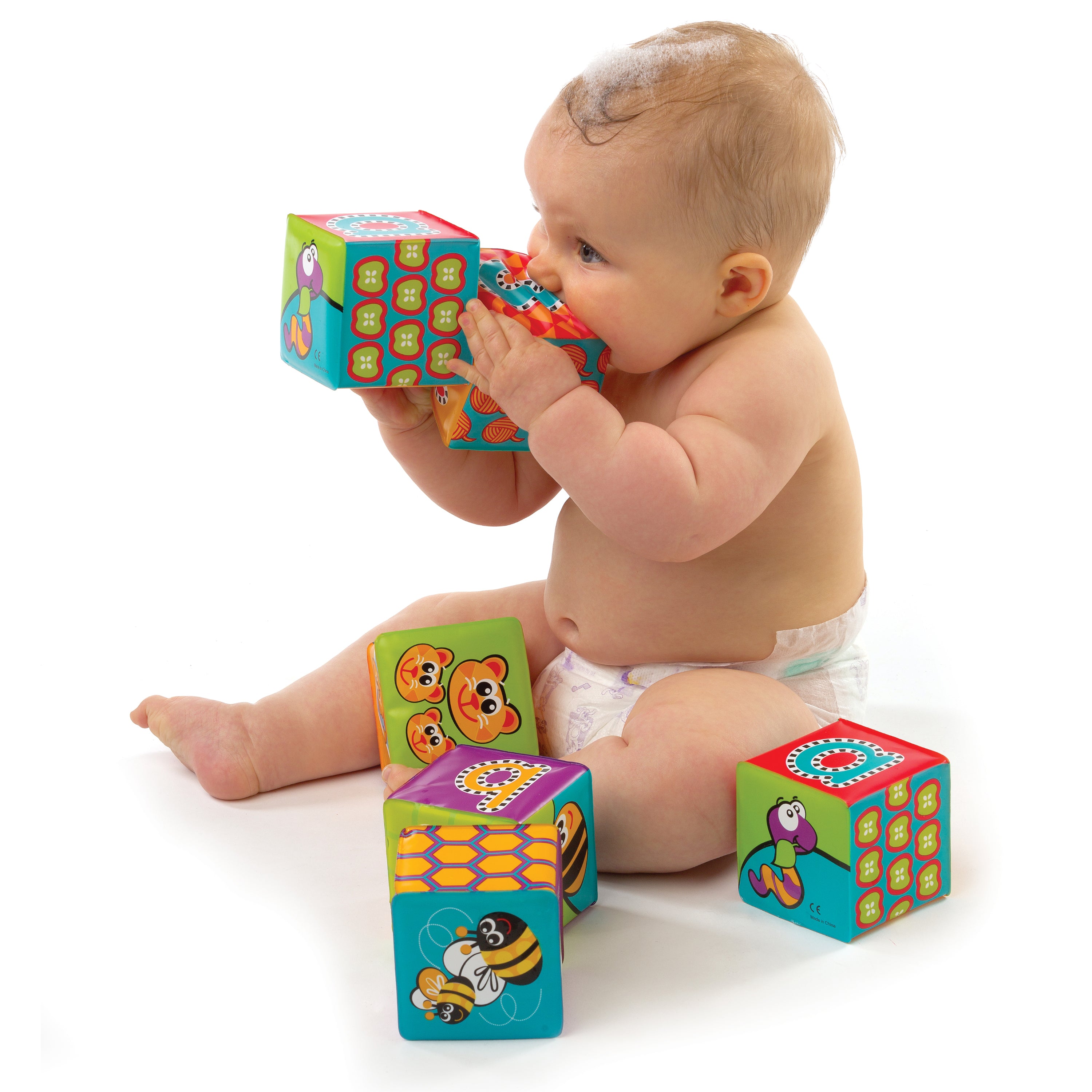 Playgro Splash and Learn Bath Soft Blocks - 6 pcs