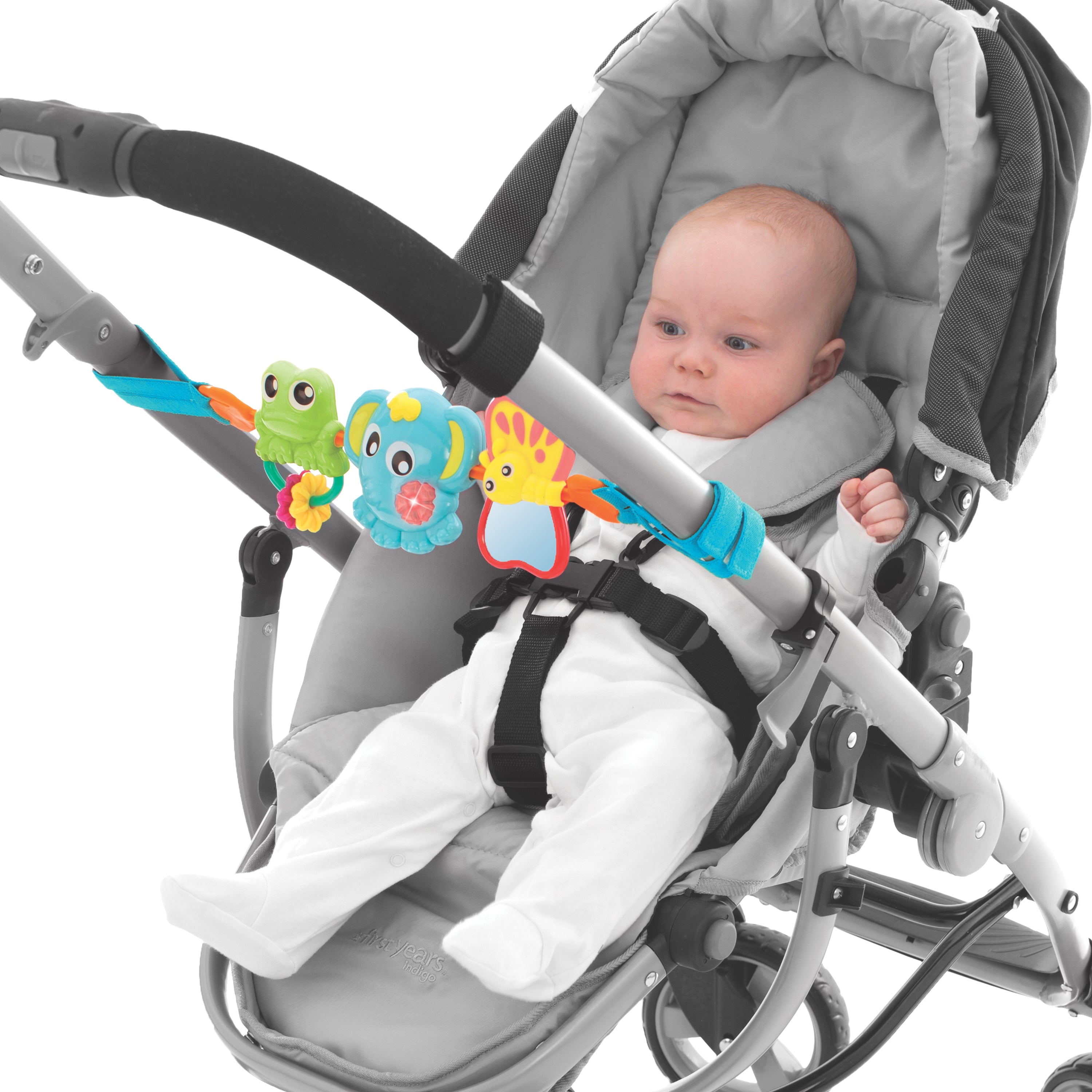 Playgro Travel Trio Musical Pram Tie