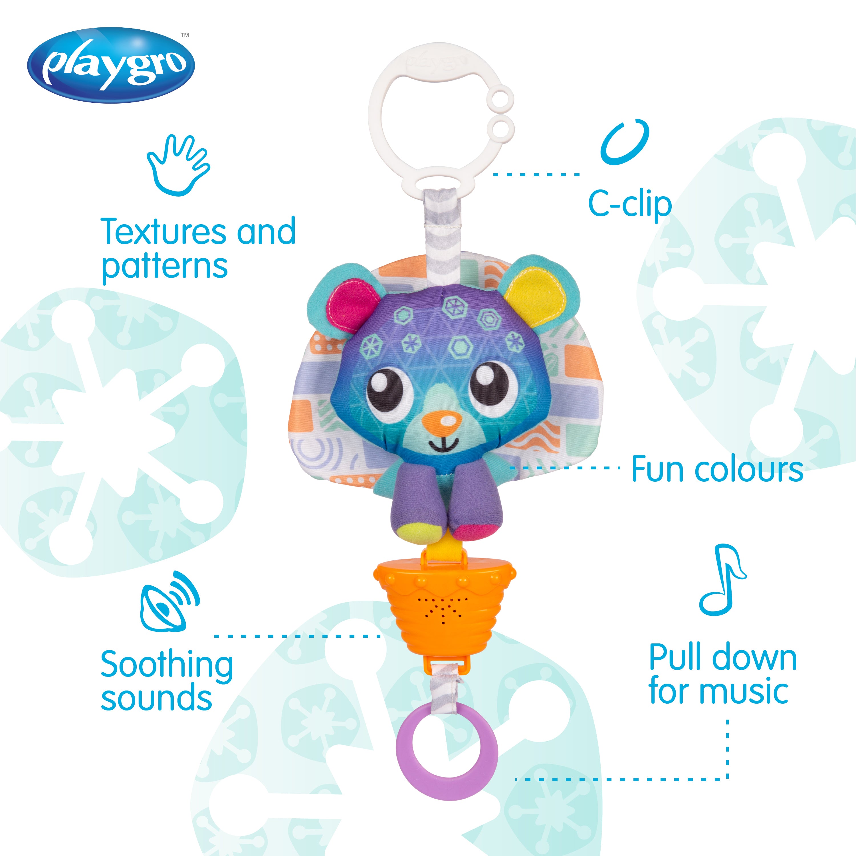 Playgro Polar Pals Musical Pullstring Bear