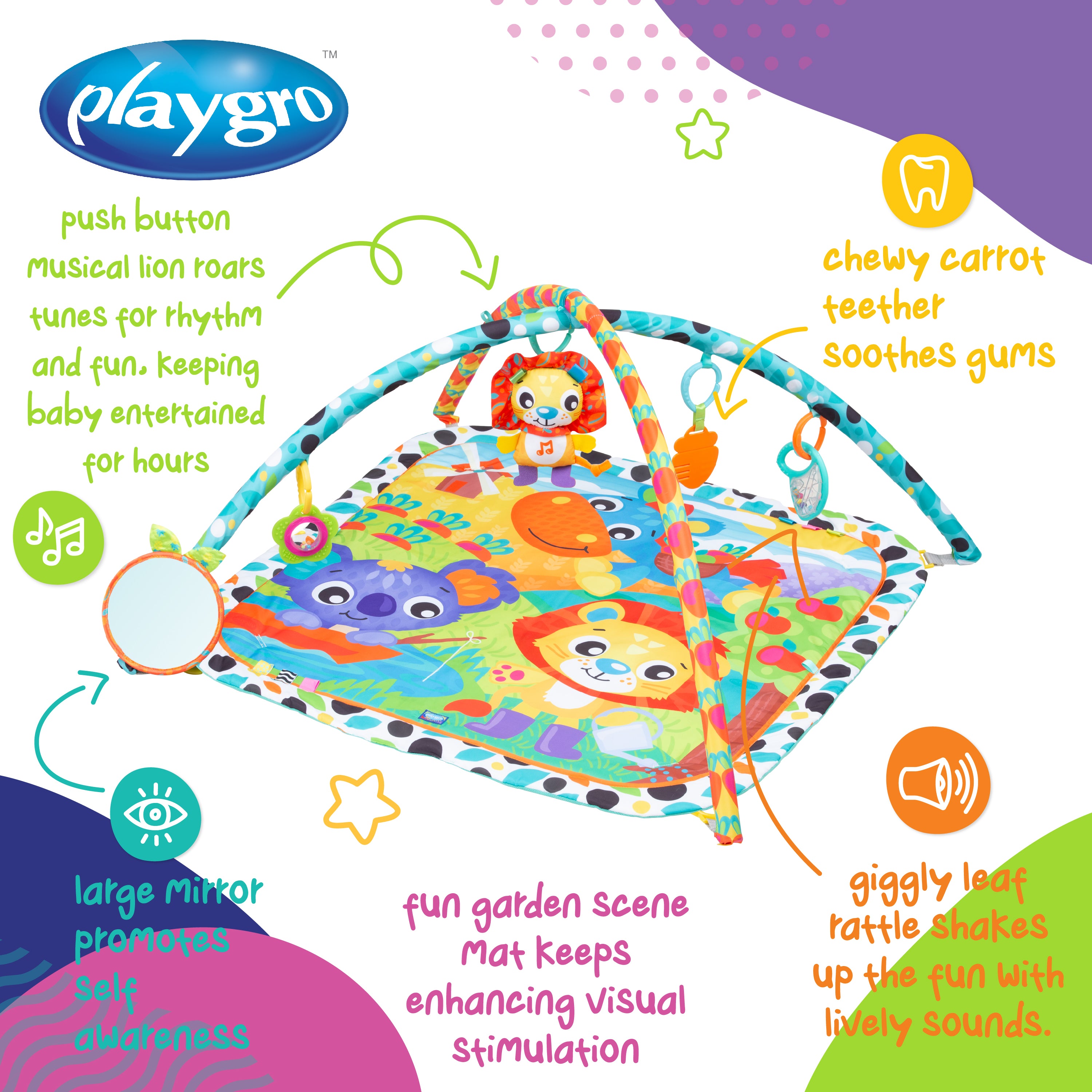 Playgro Giggly Garden Musical Gym