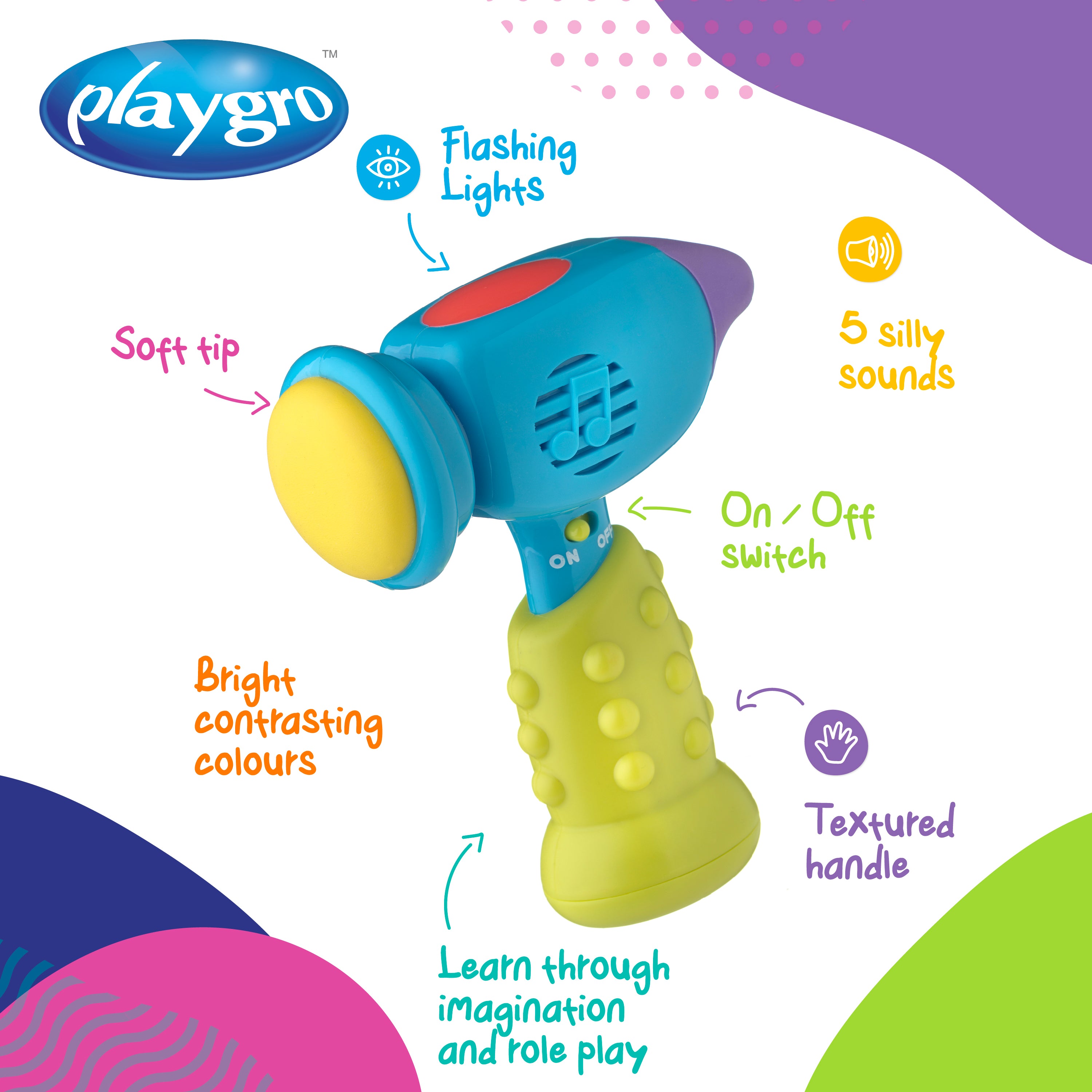 Playgro Fun Sounds Hammer - GN