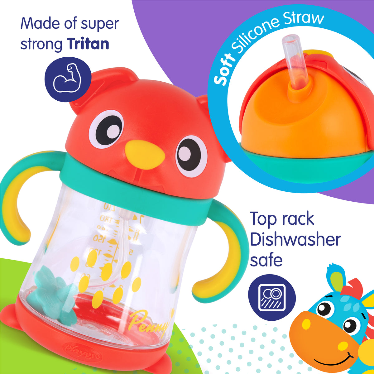 Penny Weighted Straw Sippy Cup 6m+