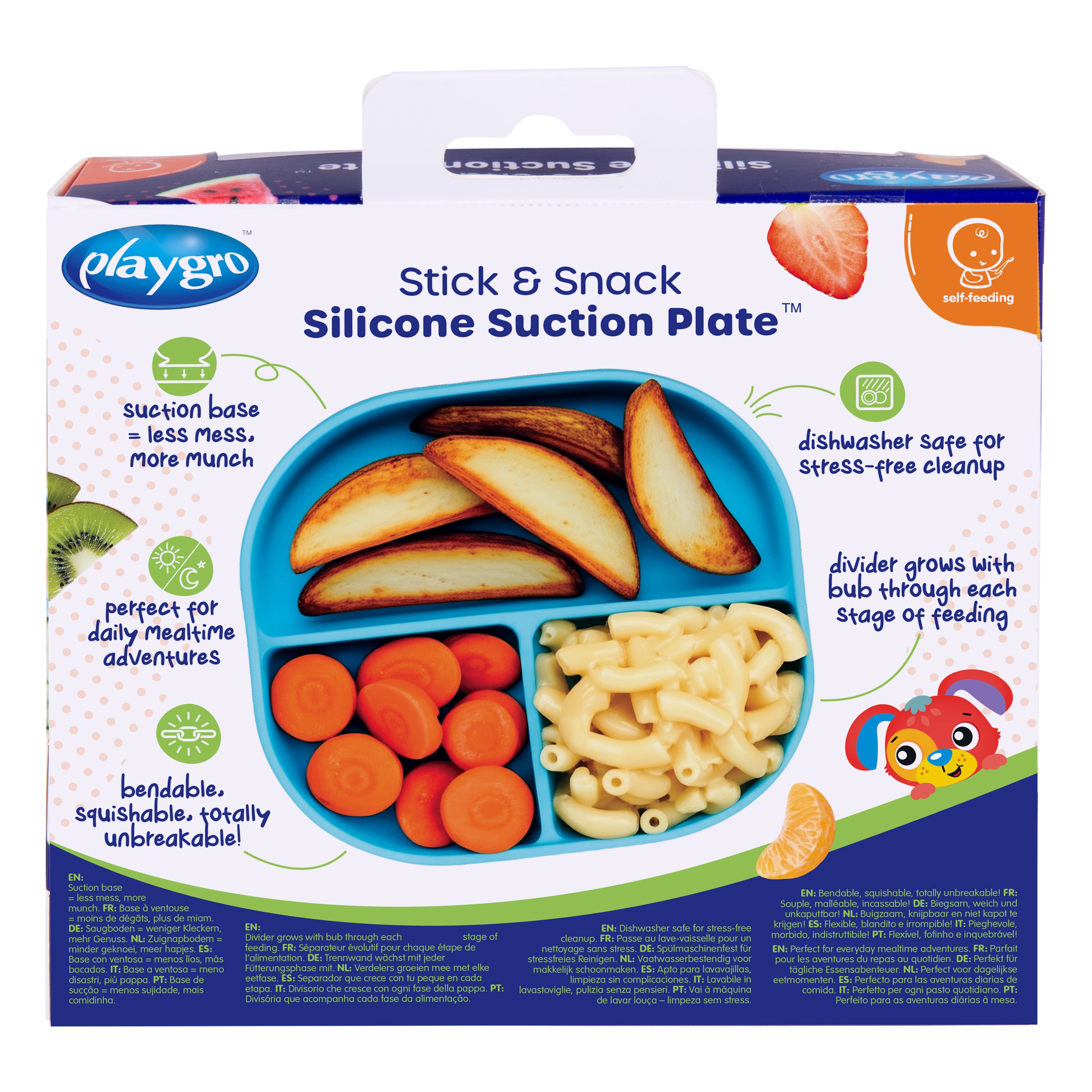 Suction Silicone Divider Plate - Blue