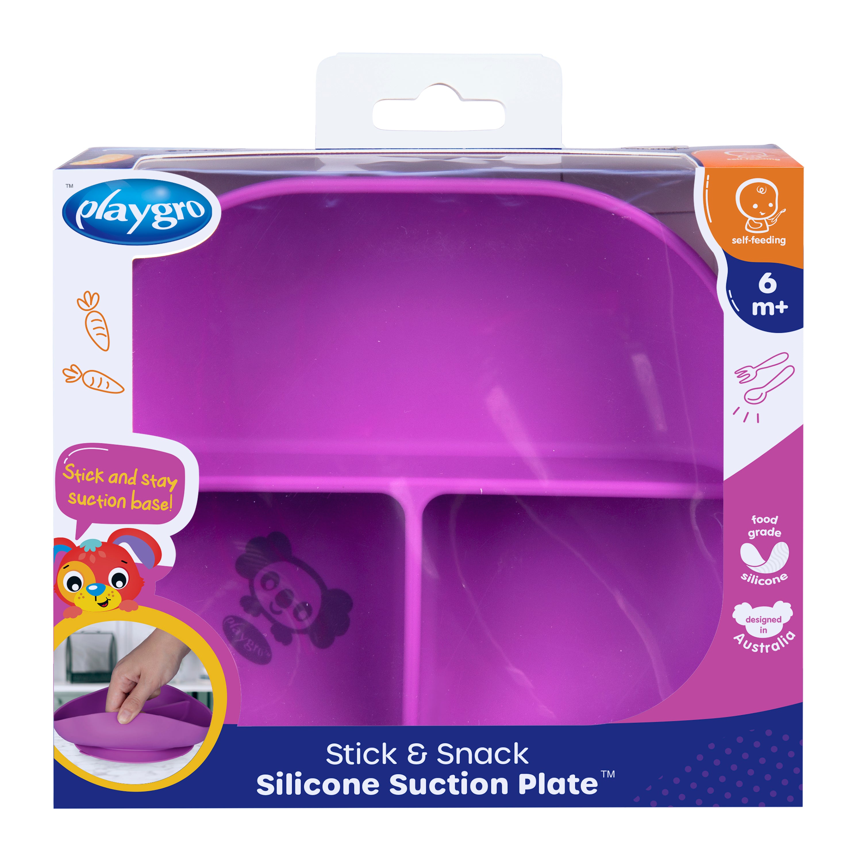 Suction Silicone Divider Plate - Purple