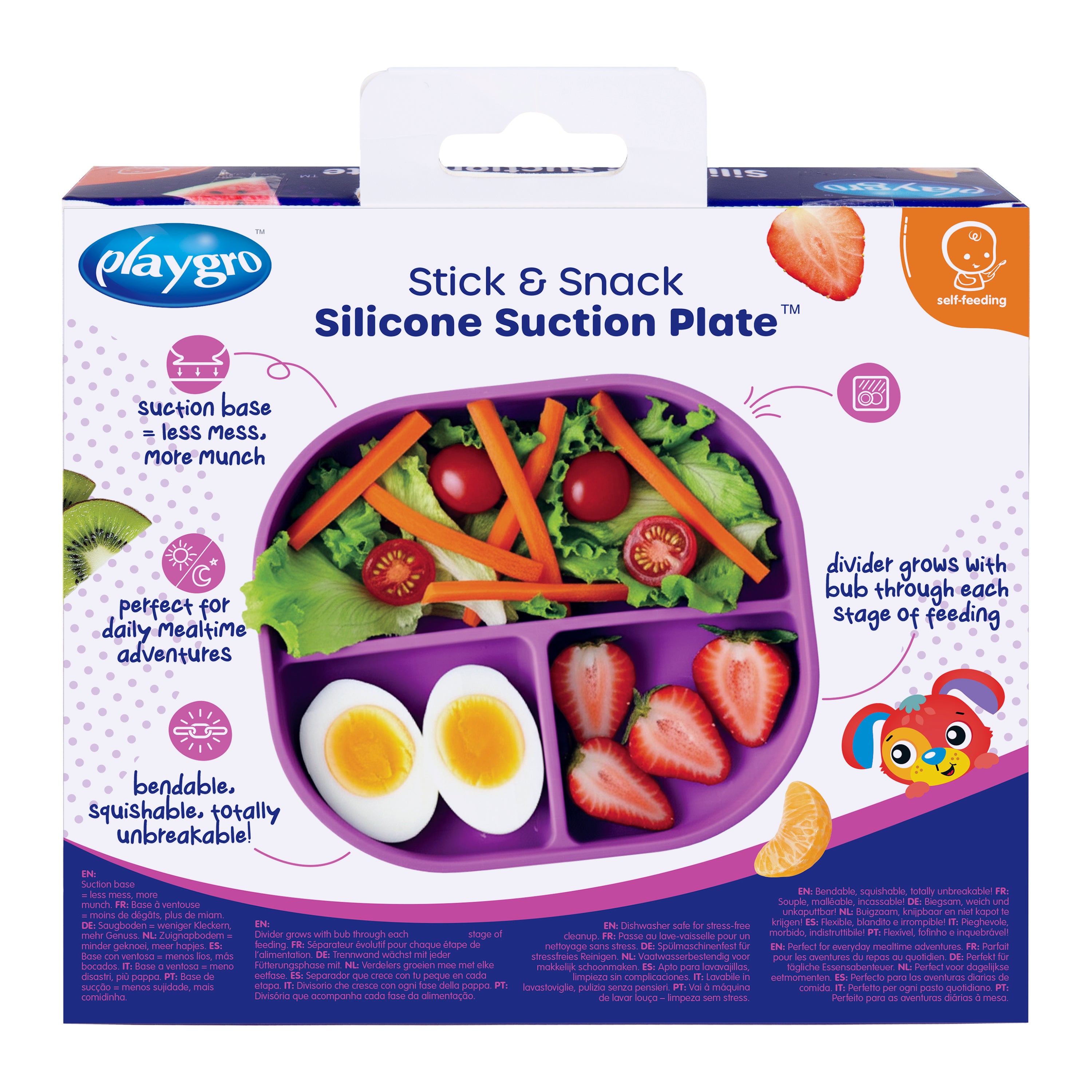 Suction Silicone Divider Plate - Purple