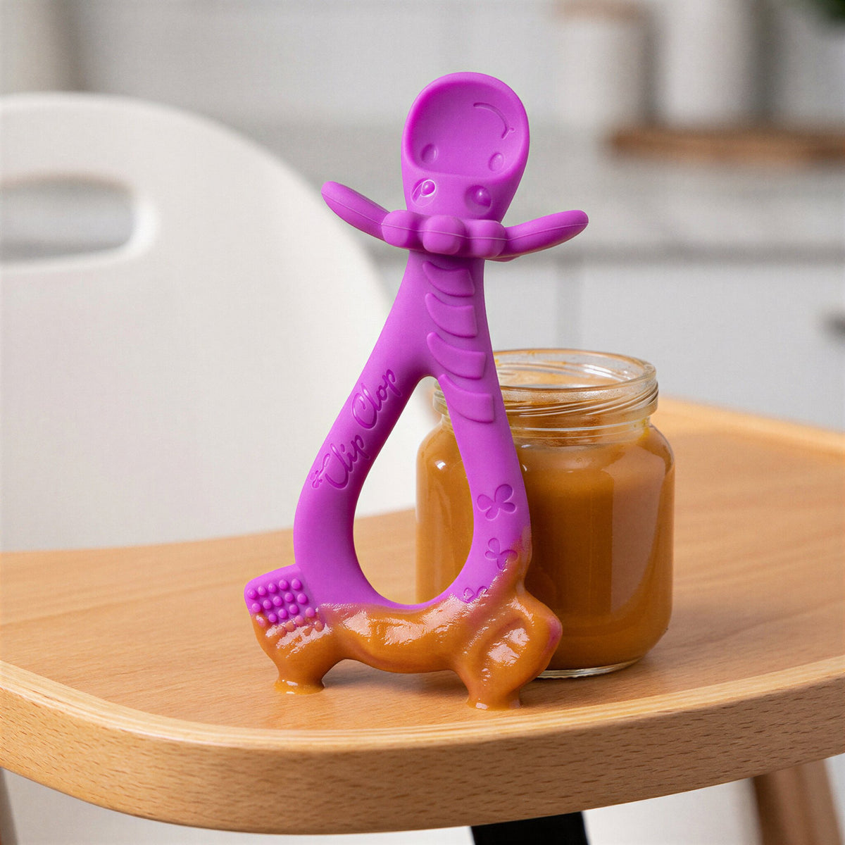 Clip Clop Dip & Flip Spoon - Purple