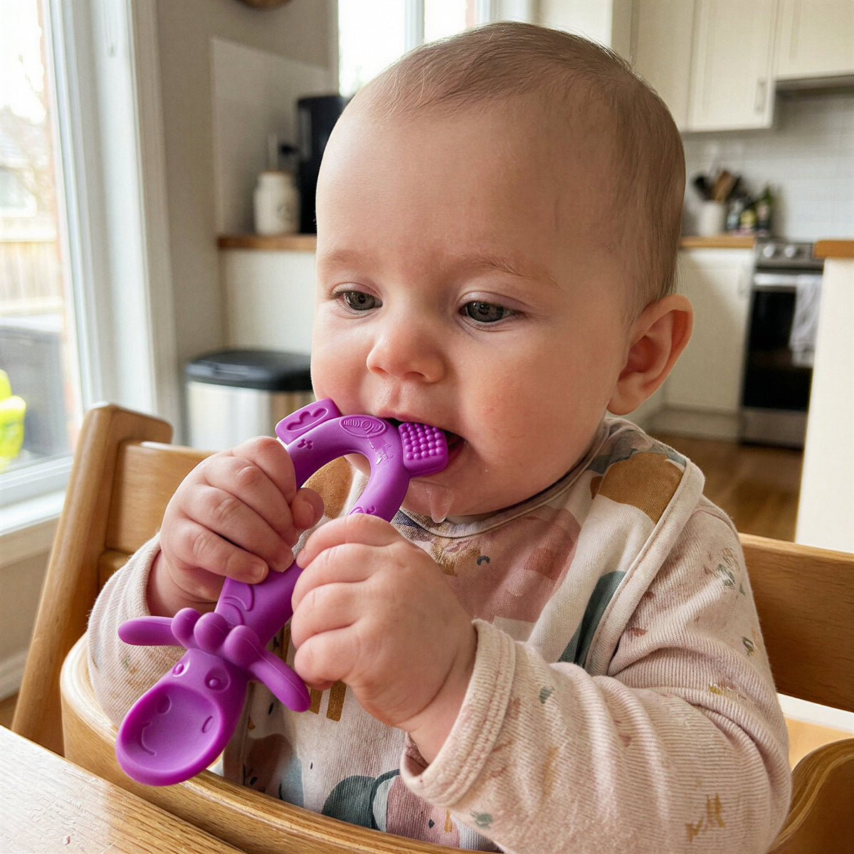 Clip Clop Dip & Flip Spoon - Purple