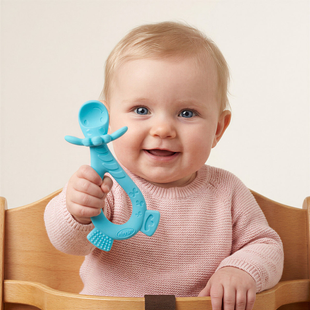 Clip Clop Dip & Flip Spoon - Blue