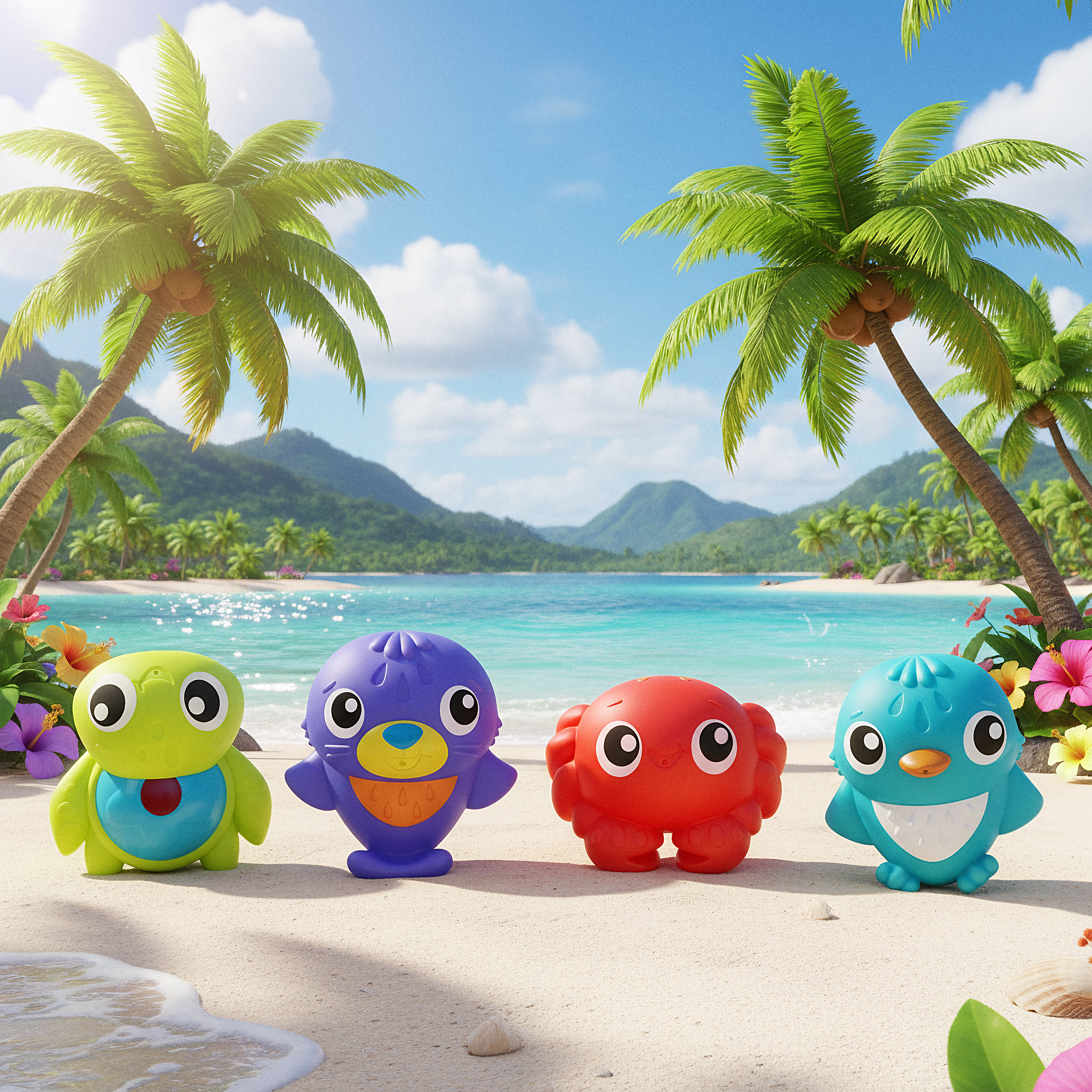 Playgro Mini Marine Squirtees (10 Pack)