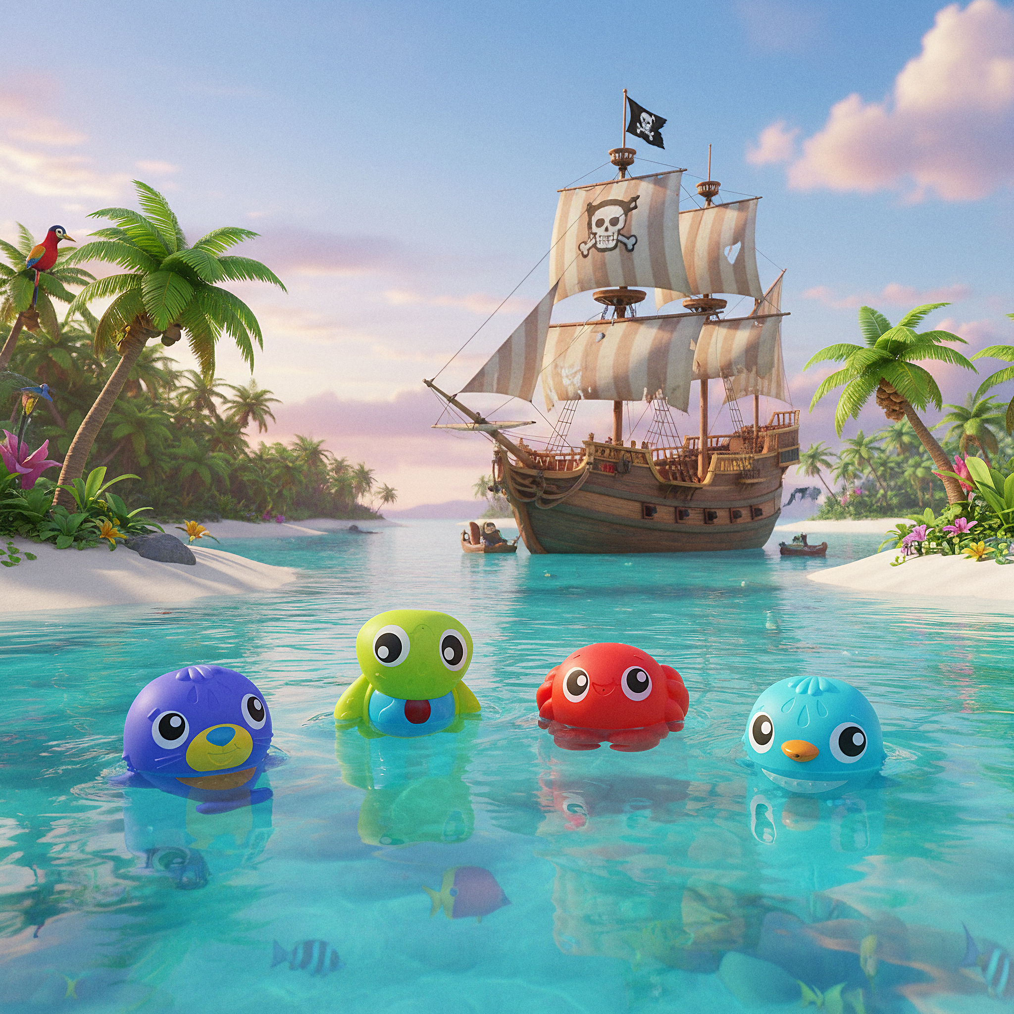 Playgro Mini Marine Squirtees (10 Pack)