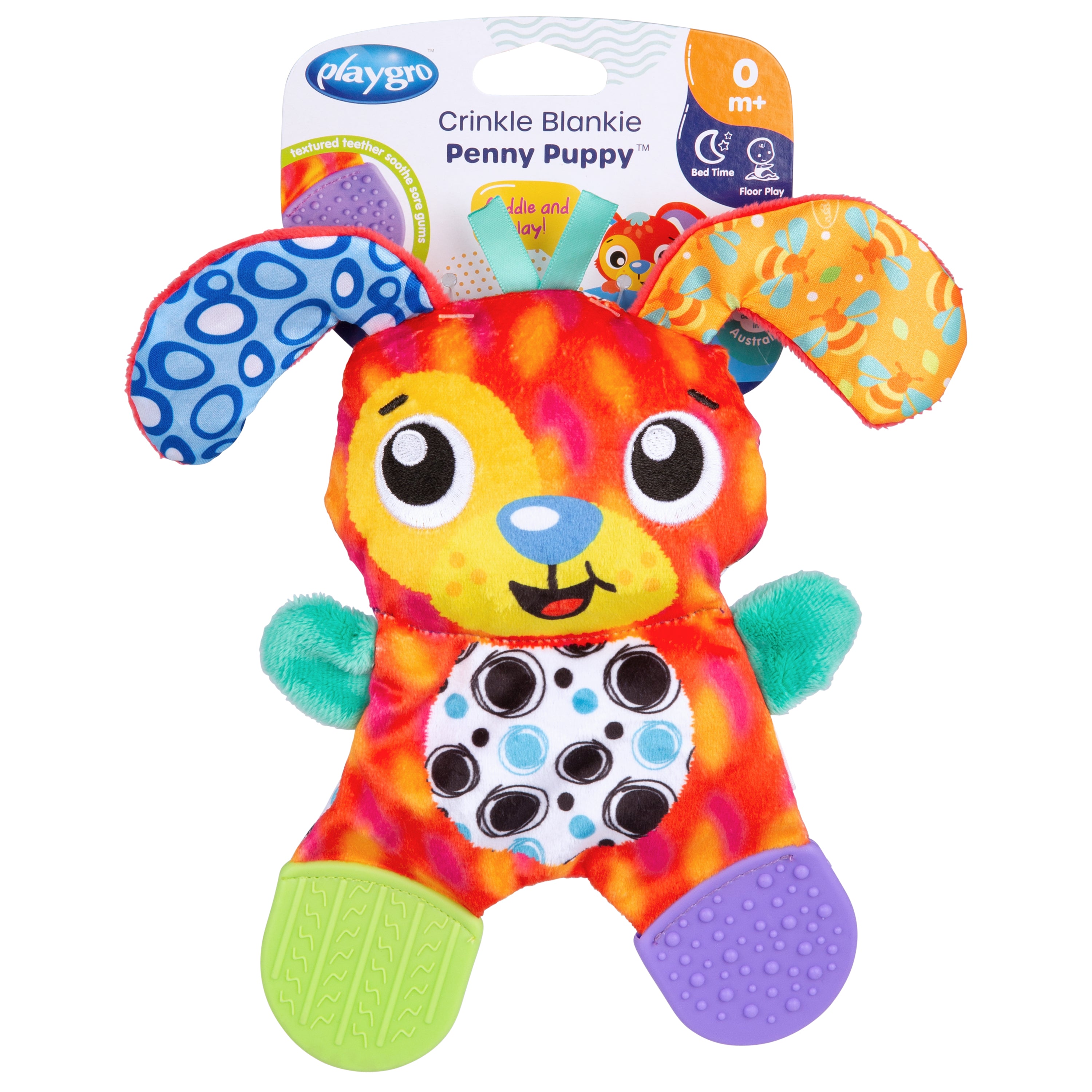 Playgro Crinkle Blankie Penny Puppy