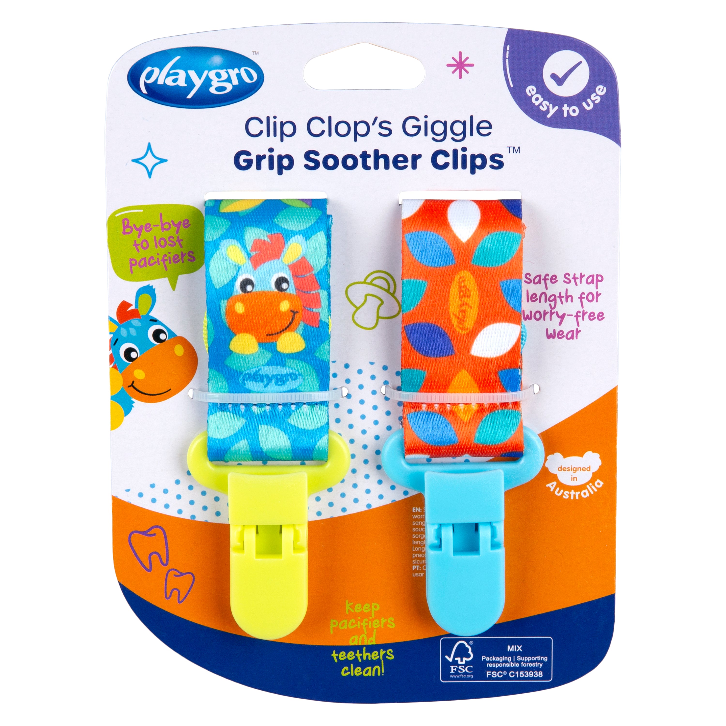 Clip Clop's Giggle Soother Clips