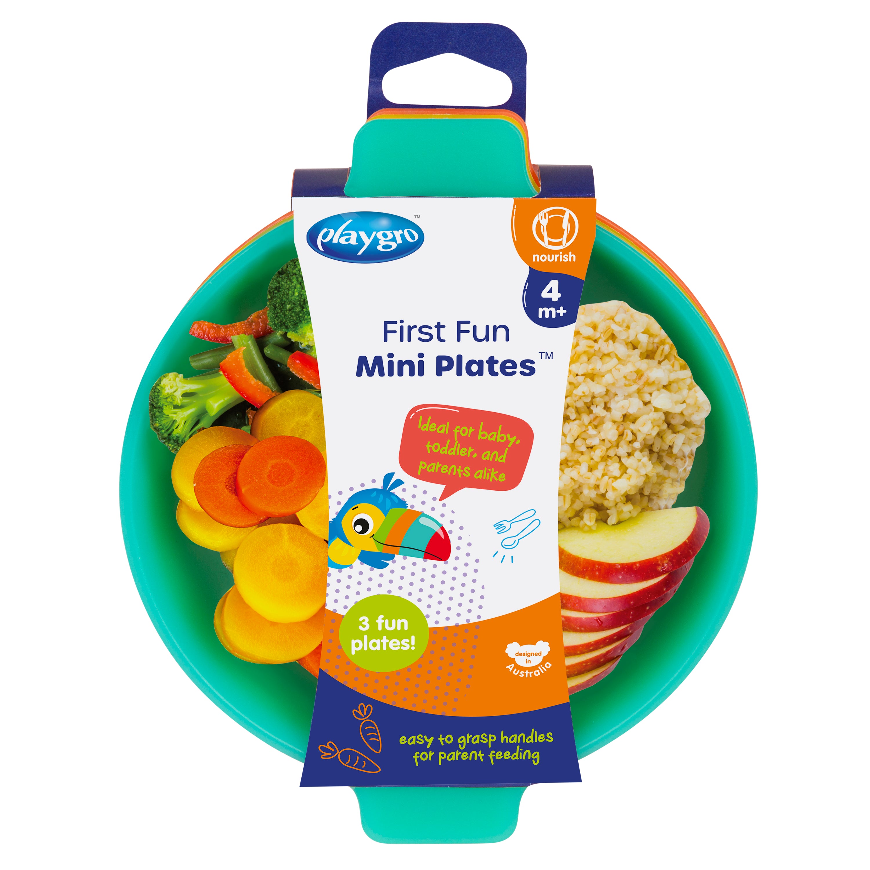 First Fun Mini Plates 3 Pack - Orange Juice