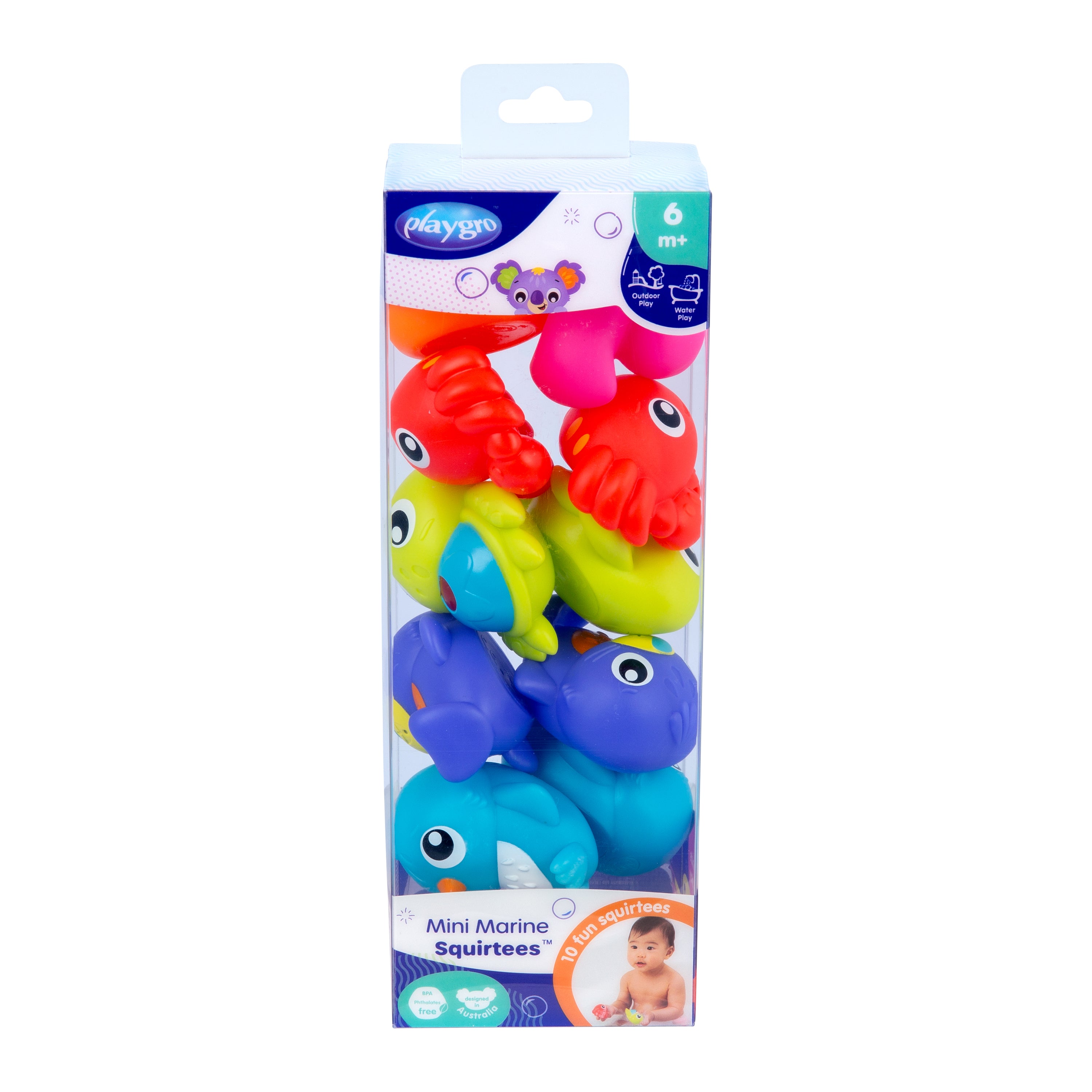 Playgro Mini Marine Squirtees (10 Pack)