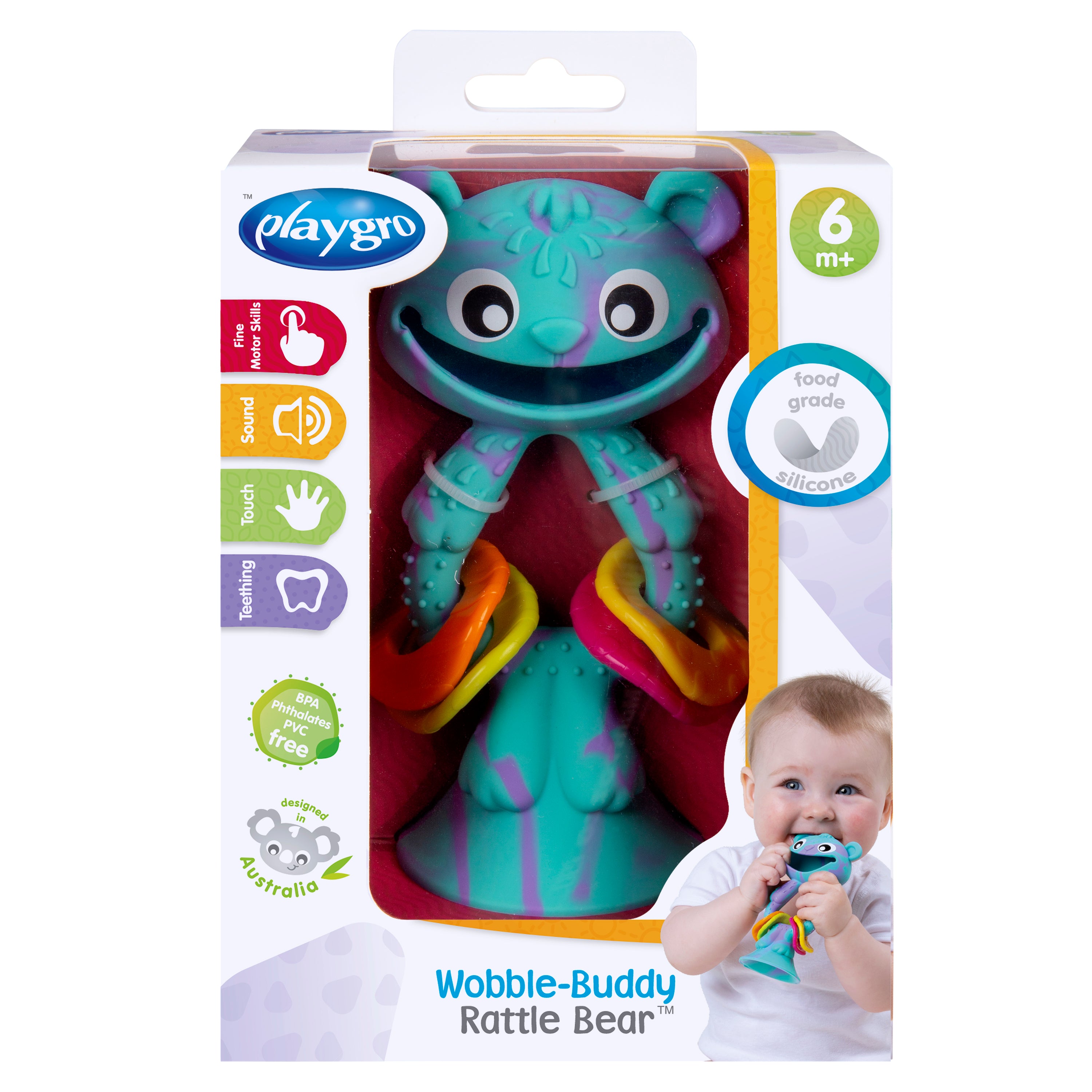 Playgro Wobble-Buddy Rattle Bear