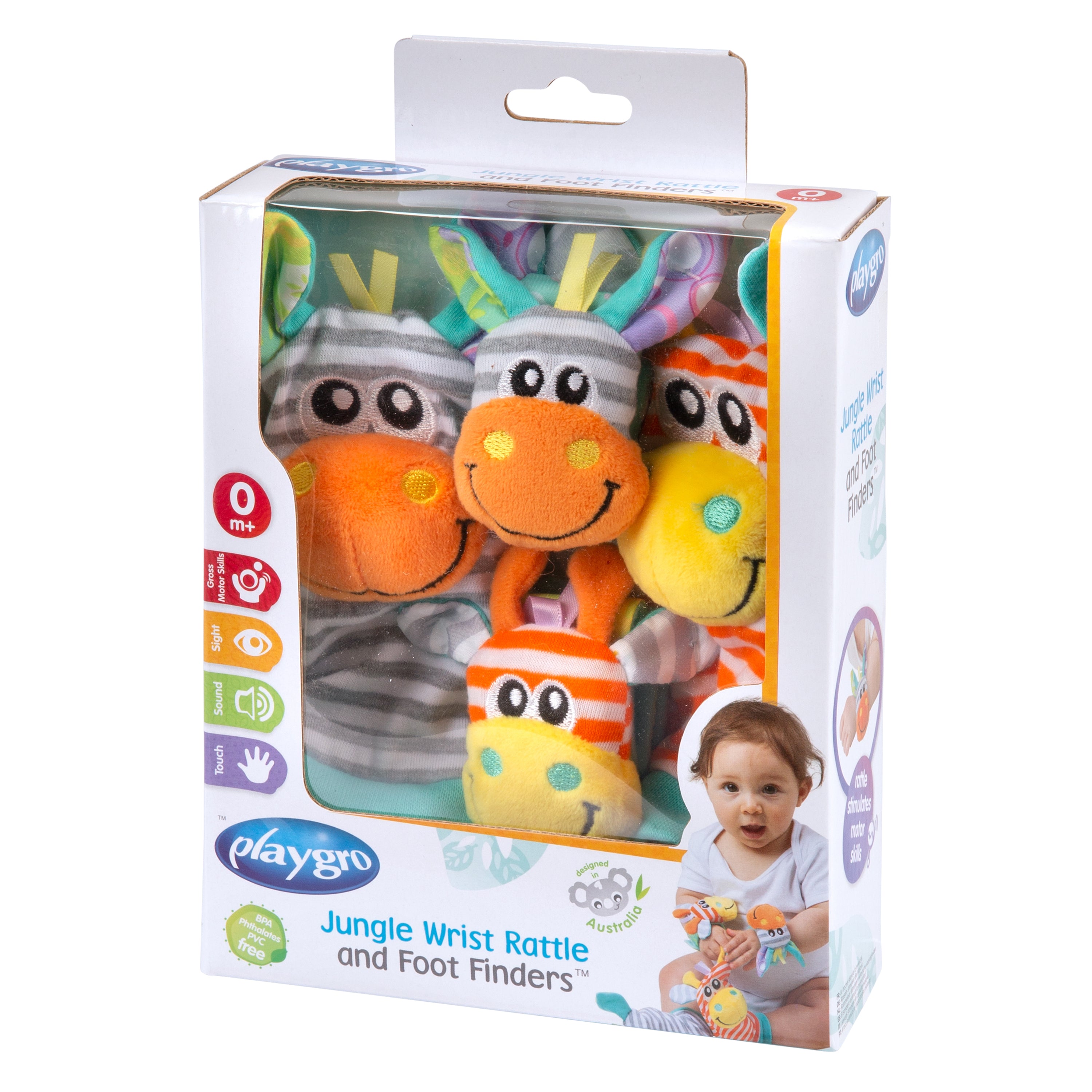 Playgro Jungle Wrist Rattle and Foot Finder Pack